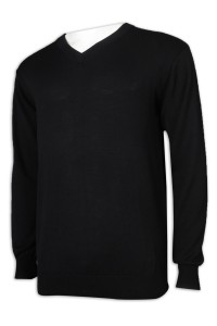 JUM051 custom-made long-sleeved tight-fitting V-neck sweater